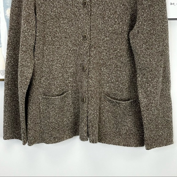 EILEEN FISHER BOUCLAY BUTTON FRONT CARDIGAN SZ M EUC - Picture 8 of 10